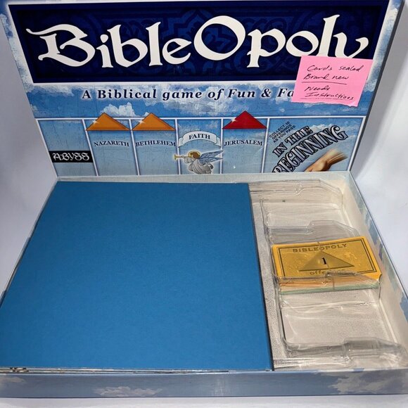 BibleOpoly Board Game A Biblical Game of Fun & Faith Monopoly  NEW, Open Box - Picture 1 of 10